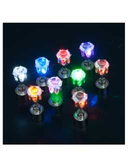 Glowing earrings, battery-operated, LED