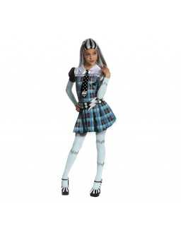 Frankie Stein outfit (dress, elbow pads, tie, leggings) 3-4 years size S-5 Monster High