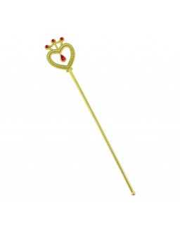 Gold wand with ruby, 37 cm