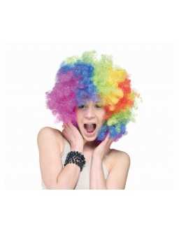 "Mega Afro rainbow" wig