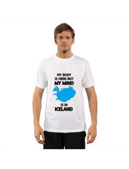 Men's T-shirt - My body is here but my mind is in Iceland