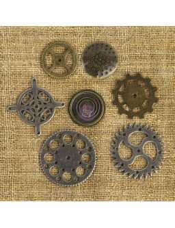 Metal embellishments - gears