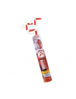 White and red pneumatic confetti, 30 cm