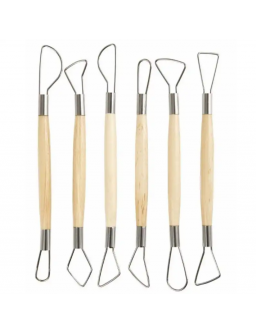 Ribbon tool set 6 pc for clay - round edges