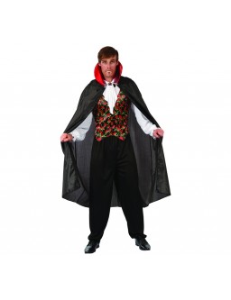 Adult costume "Vampire Blood Rose" (shirt with ruffle, trousers, cape)