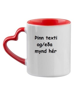 Mug with a picture/text - heart red