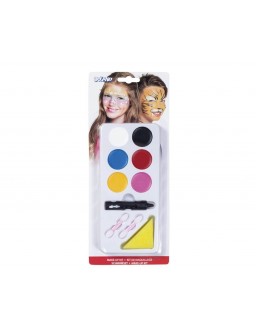Zestaw farbek do malowania twarzy BOY / GIRL (farbki, gąbka, 2 aplikatory)