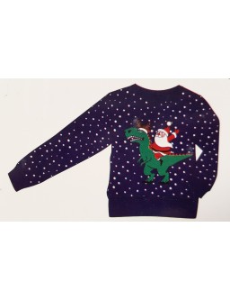 Sweter świąteczny - dinozaur