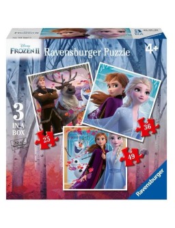 Puzzle 26, 36 i 49 elementów 3 razem Frozen 2