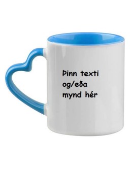 Mug with a picture/text - blue heart