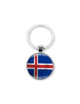 Keychain with Icelandic flag