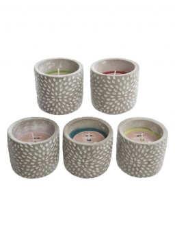 Candles in pots 10cm