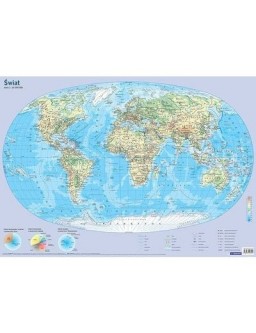 Plansza edukacyjna - mapa świata 1:60 000 000