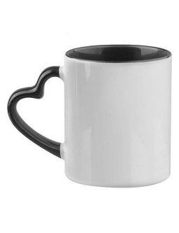 Mug with a picture/text - black heart