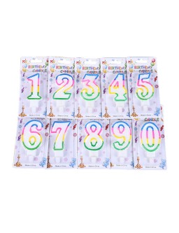 Birthday candles - rainbow numbers