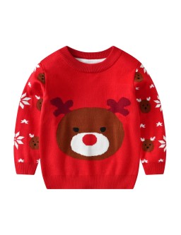 Christmas sweater - Reindeer Teddy red