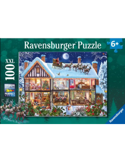 Puzzle 100XXL sztuk - Domek bożonarodzeniowy