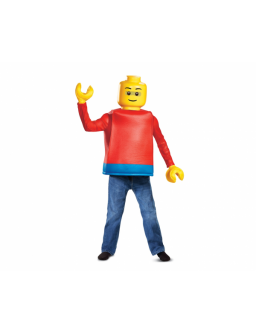 Búningur Lego Guy Classic - Lego Iconic (licensed), stærð M (7-8 ár)