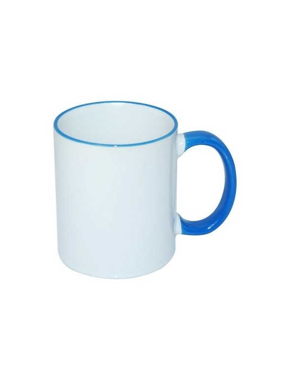 Mug with a picture/text - blue