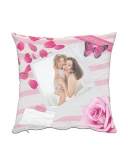 Pillowcase with a picture/text - rose