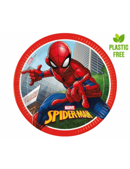 Pappírsdiskar Spiderman Crime Fighter (Marvel), next generation, 23cm, 8 stk. (plastic-free)