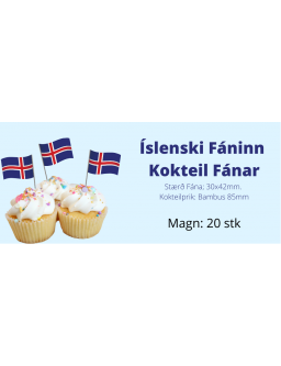Pikery flaga Islandii 20stk