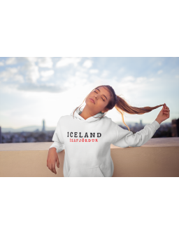 Biała bluza z kapturem Iceland
