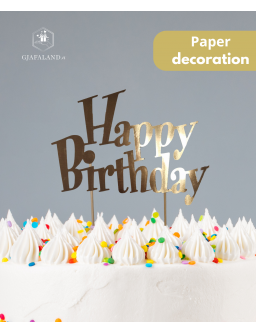 Paper decoration Happy Birthday 20x23 cm