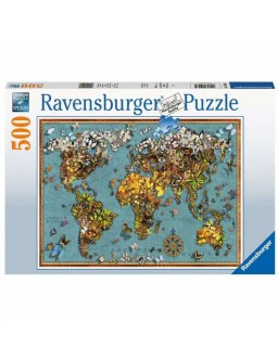 Puzzle 500 pieces - World of butterflies