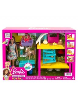 Barbie hænsnabú Sett + dúkka