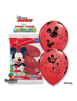 12" balloons "Mickey", pastel red / 6 pcs.