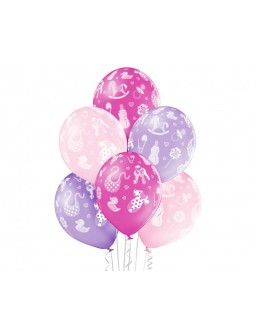 "Baby Girl" balloons 6 pcs.