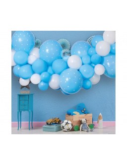 DIY balloon garland Baby Blue, 65 pcs.
