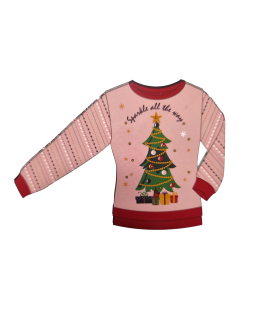 Sweter świąteczny ze światełkami - Sparkle all the way