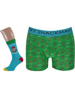 Gift set Socks and boxers - Merry Snackmas