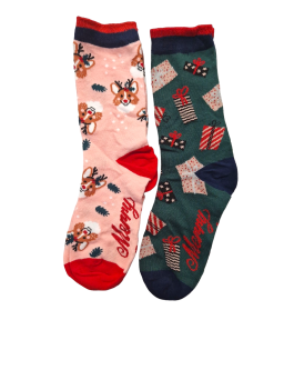 Christmas ball socks, 2 pairs - size 36-41
