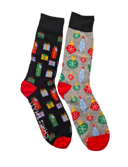 Christmas ball socks, 2 pairs - size 41-46