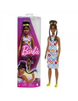 Barbie Fashionistas. Lalka w sukience HJT07