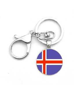 Brelok do kluczy z flagą Islandii